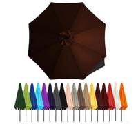 Umbrella Canopy Replacement Outdoor 6/8 Rib 6FT 7FT 8FT 9FT 10 FT 11FT, Market Patio Table Cover For Backyard Garden Courtyard Swimming Pool Lawn, Market Umbrella Top(Dark brown,2.5m - 6Ribs)