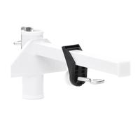 Umbrella Clamp Balcony White Steel 38mm Powder-Coated Rail Mount Clamp Universal