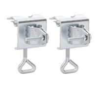 vidaXL Umbrella Clamps for Balcony Umbrella Holder 2pcs 32 mm Galvanised Steel