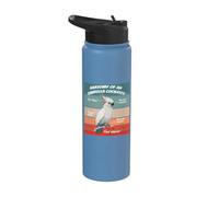 Umbrella Cockatoo Anatomy Parrot Bird Floof Scream Machine Stainless Steel Insulated Water Bottle