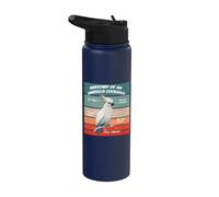 Umbrella Cockatoo Anatomy Parrot Bird Floof Scream Machine Stainless Steel Insulated Water Bottle