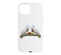 Umbrella Cockatoo Pair Indonesia White Parrot Bird Case for iPhone 15 Plus