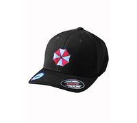 Umbrella Corp Logo Embroidered Flexfit Adult Cool & Dry Sport Cap Hat, Black, L-XL
