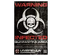 Umbrella Corporation Infected Metal Wall Sign 305mm x 205mm Resident Evil The Hive Racoon City Alice Extinction T Virus