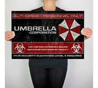 Umbrella Corporation Metal Wall Sign Resident Evil The Hive Racoon City Alice Extinction T Virus (A2 (610mm x 410mm))