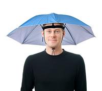 Umbrella Hat, Umbrella Hats 360 Degree Against UV Radiation, Umbrella Cap Head Umbrella Foldable Umbrella Hat for Decoration Costume Golf Fishing Gardening, Blue, 1