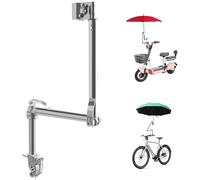Umbrella Holder 360° Rotatable 3-Fold Quick Release Umbrella Clamp for 22-27mm Handlebar Steady Stainless Steel & Aluminium Alloy Holder for Stroller, Bike, Golf Cart &&