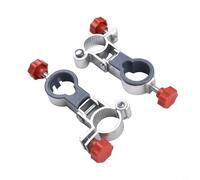 Umbrella Holder Clip Mount for Garden Chair Parasol 2 Pack Adjustable Aluminum Alloy Deck Umbrella Stand Holder for Patio Balcony Beach Fishing Chair Stroller 25mm Tube Diameter(foldable)