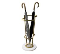 Umbrella Holder Umbrella Rack Indoor Metal Umbrella Stand With Marble Base Umbrella Rack For Umbrella Walking Sticks Entryway Free Standing Umbrella Stand Rack Umbrella Holder Stand(Color:Gold+White)