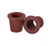 Umbrella Hole Cap Set 2pcs Clear Silicone Ring for Outdoor Tables - Garden Parasol Accessories Reducer(Brown)