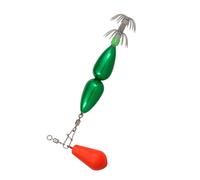 Umbrella Hook Cuttlefish Sleeve Fishing Hook Double Layer Squid With Colorful Beads Swivels Sea Fishing Accessories Colorful Beads Swivels Squid Jig