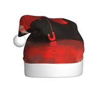 Umbrella in the rain Festive Christmas Hats for Adults - Cozy Santa Hat for Men Women New Year Party Supplies Red