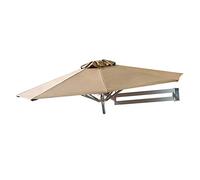 umbrella Large Wall Mounted Aluminum Cantilever Parasol, 8ft Tilting Patio Umbrellas with 8 Ribs, Garden/Pool/Outside Polyester Shade Canopy