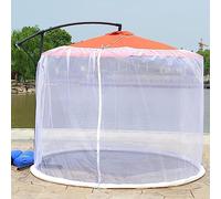 Umbrella Net Cover Screen,Outdoor Garden Umbrella Table Screen Parasol Mosquito Net Cover for Outdoor Yard Camping Robust, White, 230×300CM (Color : White)