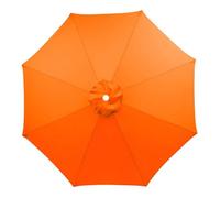 Umbrella Outdoor Patio Replacement Fade-Resistant Canopy | 9.8ft 6 Ribs | Ideal for Garden & Deck (orange 7.5ft)