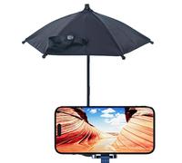 Umbrella Phone, Magnetic Umbrella Cell Phone, 8.85x9.64 Inches SizeAnti-Glare UV Protection Adjustable, Smartphone Parasol for Outdoor Summer Travel Video Watching Photo Taking, ABS Silver Tape