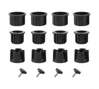 Umbrella Pole Hole Cover Accessories with Stainless Steel Screws- HDPE Plastic Eyelet Covers for 38mm 48mm Parasol Base- Outdoor Garden Patio Shade Sail Hardware Kit(Sixteen-piece)