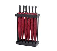 Umbrella Rack with Drip Tray & Hook - Holds 12-16 Umbrellas - Stylish Space-Saving Storage for Home, Office, Hotels - Durable Metal Design
