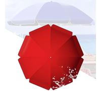 Umbrella Replacement Canopy 6Ft 8 Ribs Patio Cover Replacement Market Table Parasol Rechange Cover Round Cloth Fade Resistant(Red 280Cm(9.2Ft)-10 Ribs)