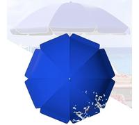 Umbrella Replacement Canopy 6Ft 8 Ribs Patio Cover Replacement Market Table Parasol Rechange Cover Round Cloth Fade Resistant(Blue 220Cm(7.2Ft)-8 Ribs)