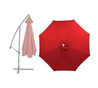 Umbrella Replacement Canopy Cover 6.5Ft 7.5Ft 8Ft 9Ft 10Ft Patio Table 6 Ribs 8 Ribs Top Replacement Easy To Set Up(Red 200Cm/6.5Ft-6 Ribs)