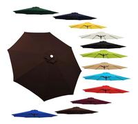 Umbrella Replacement Canopy Patio Covers 6.5Ft 8Ft 9Ft 10Ft Market Cover For 6/8 Ribs Replacement Cloth(Coffee 2.3M/7.5Ft(8-Ribs))
