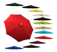 Umbrella Replacement Canopy Patio Covers 6.5Ft 8Ft 9Ft 10Ft Market Cover For 6/8 Ribs Replacement Cloth(Red 2.7M/9Ft(6-Ribs))