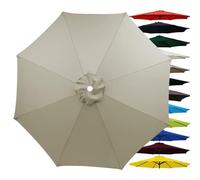 Umbrella Replacement Cover, 4.0m/3.0m/2.80m/2.0m Outdoor Parasol Canopy Replacement, 6 Arms/8 Arms Umbrella Cloth Fabric, UV-Anti, Water-proof, for Patio Market Table Pool(Taupe)