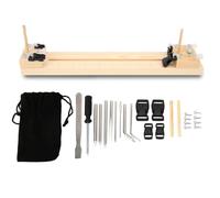 Umbrella Rope Bracelet Weaving Frame Set, Paracords Bracelets Jig Weaving Wooden Frame Steel Paracord Needle Cross Screwdriver Bracelet Weaver Knitting Tool for Paracord Braiding Bracelets