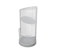 Umbrella stand, 2-layer, The Metal Wrought Iron Umbrella Bucket Can Hold 13-30 Umbrellas, Waterproof And Rust-proof Hollowout Umbrella Basket (Color : White, Size : 25x56cm)
