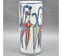 Umbrella Stand Ceramic Walking Cane 18" Round Tall Retro Coloured Classic Holder