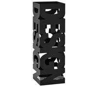 vidaXL Umbrella Stand Design Steel Black Home Office Storage Holder Rack Bin