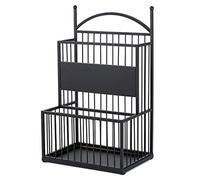 Umbrella Stand Holder Extra Large Umbrella Stand Black, Double Layer Big Capacity Umbrella Rack for Lobby Bank Shopping Mall, Openwork Commercial Umbrella Organizer Holder (A 36*25*60cm/14.2