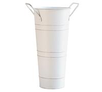 Umbrella Stand Holder Metal Bucket Freestanding Rack Barrel Canes Walking Sticks Clubs Organizer Floor Vase For Versatile Utensils Smart Gadgets And Items for (White, One Size)