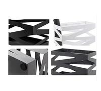 Umbrella Stand Holder Rack Metal Hollow Out Design with Hooks, Rectangular Umbrella Rack for Hotels and Restaurants, Versatile Umbrella Bucket for Hallway Use