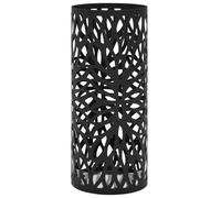 vidaXL Umbrella Stand Leaves Steel Black Home Office Storage Holder Rack Bin
