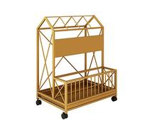 Umbrella stand, Rack The Home Hotel Can Hold 32 Umbrellas, Metal Hollowout Umbrella Bucket With Wheels Is Convenient To Move, Removable Drip Tray, 48x27x60cm