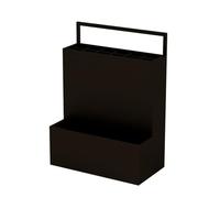 Umbrella Stand Racks Commercial Umbrellas Organizer for Hotel Metal Large Capacity Umbrella Bucket with Bottom Foot Pad and Metal Frame Modern Entrance Umbrellas Organizer(A,38*26*53cm/15*10.2*20.9in)