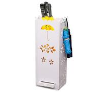 Umbrella stand, Rotatable Rack with 6 Hooks and Drip Tray, Hallway Holder Rack for Walking Stick Cane and Parasol, White (Color : STYLE 1)