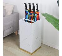 Umbrella Stand, Umbrella Rack Walking Stick Holder，Metal Umbrella Stand Rack, Square Free Standing Umbrella Holder, Large Capacity Umbrella Storage Rack with a Removable Drip Tray and Hooks, Comme