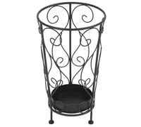 Umbrella Stand Vintage Style Metal Black with Drip Tray 26 x 46 cm Umbrella Holder for Hallway Hallway Entrance Office Hotel Restaurant to Keep Wet Umbrellas Tidy