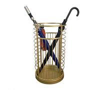 Umbrella stand, with Circle Design, Large Entryway Umbrella Organizer Holder for Rain Collection, Metal s Rack with Hooks (Color : Gold, Size : 30 × 52cm)