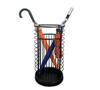 Umbrella stand, with Circle Design, Large Entryway Umbrella Organizer Holder for Rain Collection, Metal s Rack with Hooks (Color : Black, Size : 25 × 48cm)