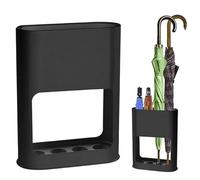 Umbrella Stand with Removable Drip Tray 22 x 9 x 28 cm 4 Compartments Indoor Umbrella Holder Black Color Stylish Home Space Saving Design