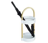 Umbrella Stand - Wrought Iron Metal Holder with Hooks, Durable and Elegant Design for Home and Office