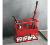 Umbrella Stands for Hallway, Square Umbrella Holder for Entryway, Marble Reinforced Base, Save Space, Strong and Firm (Color : Red, Size : Large)