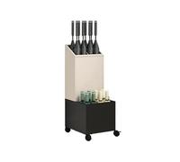 Umbrella Storage Rack,Metal Vertical Umbrella Holder,Large Capacity with Wheels,for Mall Decor Company Entrance Hotel Reception(Color1,48x25x60cm)