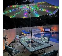 Umbrella String Lights, 104 LED 16 Modes USB Battery Operated with Remote Control Waterproof Outdoor Pole Lights for Patio Umbrellas Camping Tents