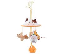 Umbrella Stroller Toy, Cotton Farm Style | Musical Hanging Car Seat Accessory 120 Mini Travel Doll, Whimsical Sensory Item Ideal For Playful Trips Shopping And Family Picnics