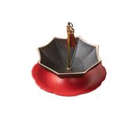 Umbrella Tea Infuser, Decorative Teas Filter Infuser Set, Creative Umbrella Ceramic Teas Strainer with Tray, Ceramic Umbrellas Tea Strainer Infusers Tray Set